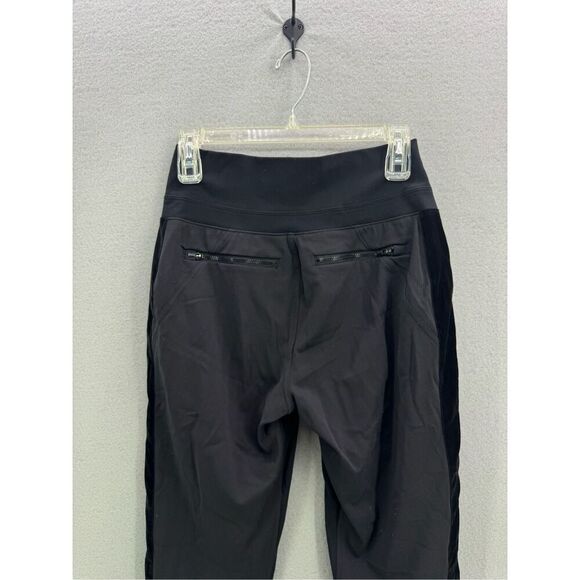 ATHLETA Venice Black Velvet Stripe Jogger Pants Size S - Picture 4 of 11